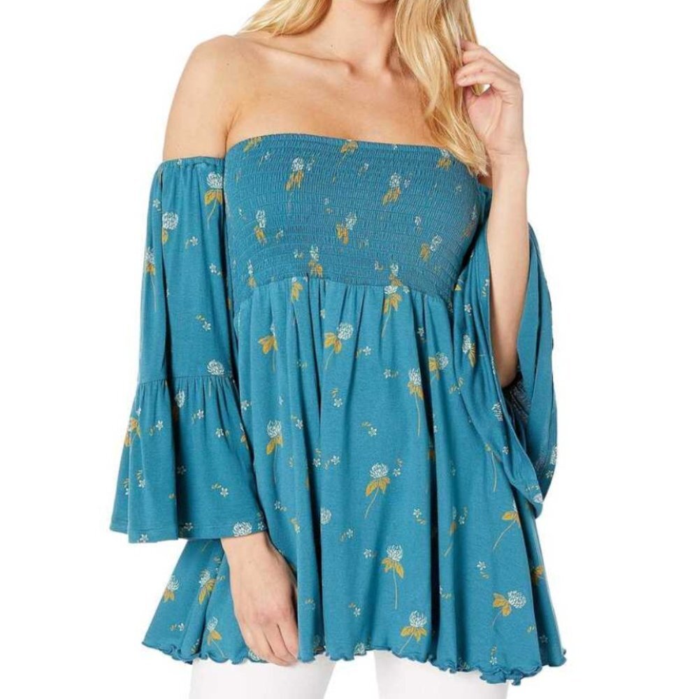 Free People Lana Tunic In Mermaid Combo - Picture 2 of 15